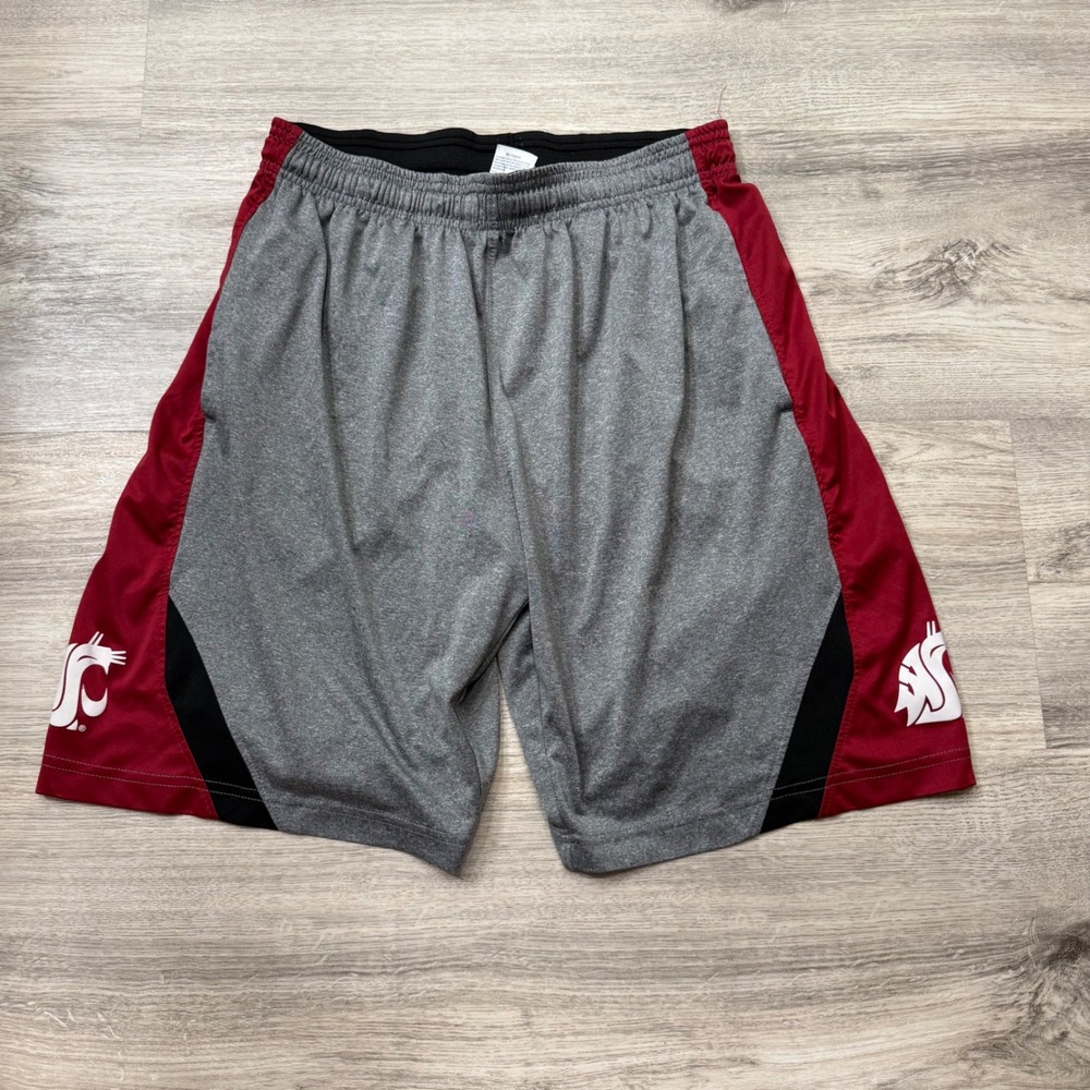 Rivalry Threads Washington State Cougars WSU Shorts Mens Medium Gray Crimson